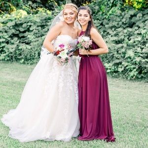 Burgundy/Wine Bridesmaid Dress